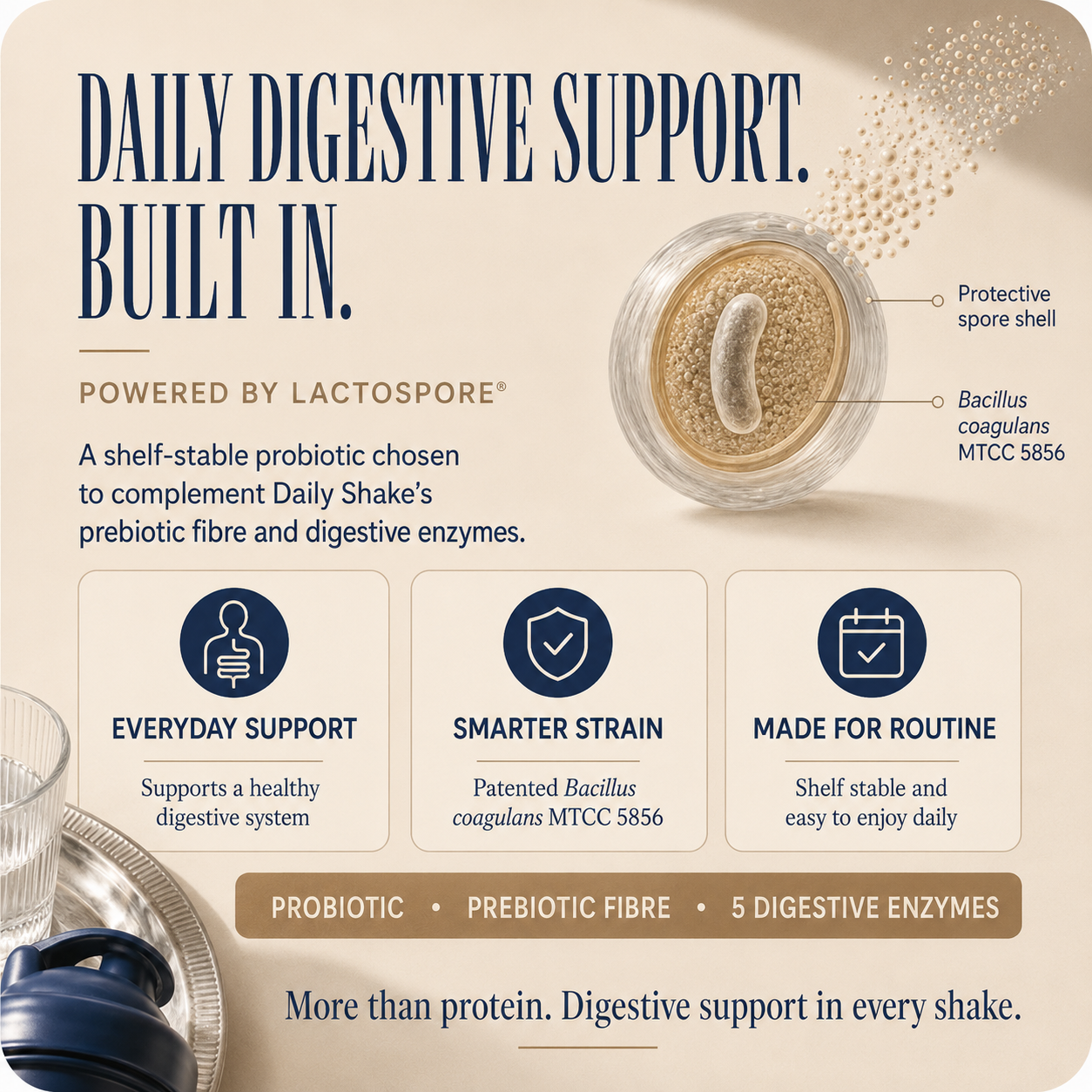 Baklava x10 Sachet Pack digestive support with LactoSpore probiotic, prebiotic fibre and five digestive enzymes