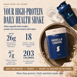 Vanilla Creme Daily Shake high-protein daily health shake with vitamins, minerals and fibre