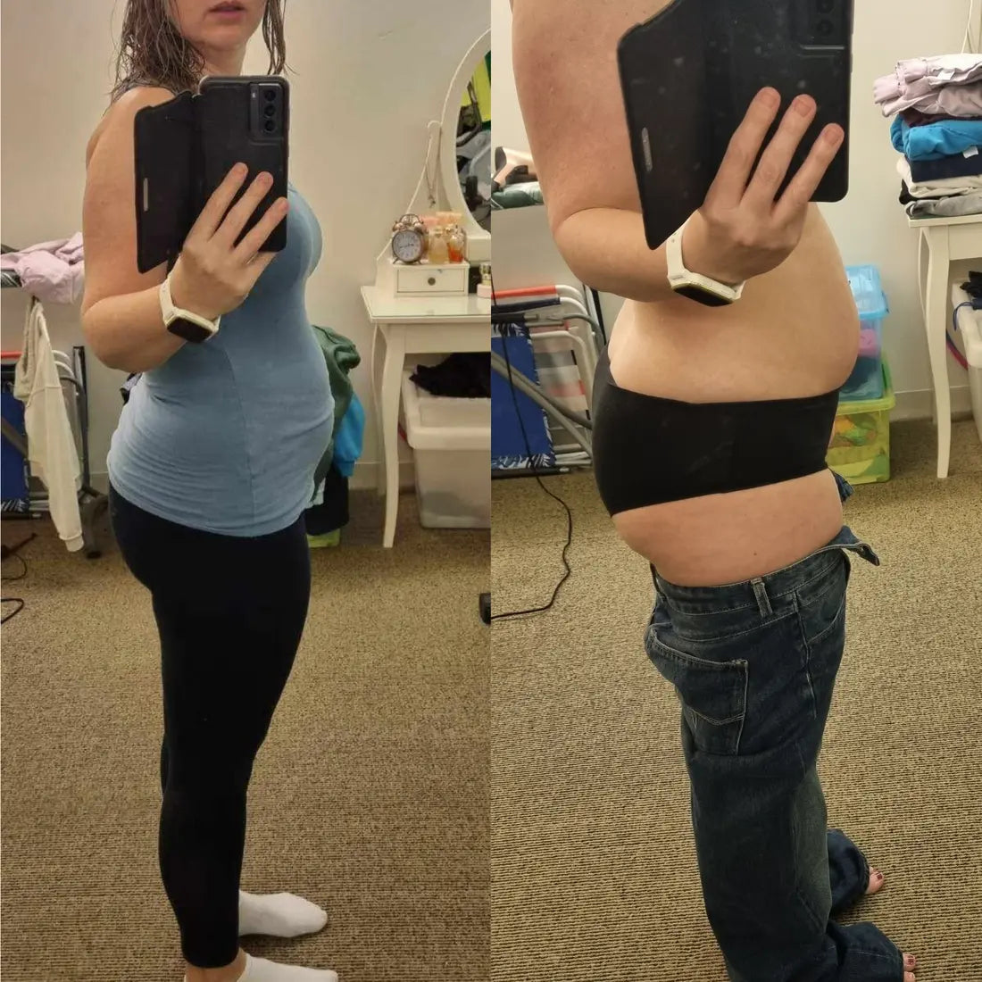 Daily Shake customer side-profile before and after result